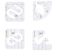 4 modelli per quilting Freemotion stencil per righello per quilting in acrilico trasparente per macchina da cucire set per righello patchwork Freemotion
