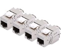 4 moduli Keystone Assmann DN-93615 Digitus Professional Cat 6A schermato, montaggio senza attrezzi