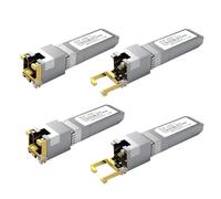 4 moduli ricetrasmettitori in rame 10GBASE-T SFP+ RJ45, multi-rate 1,25G/2,5G/5G/10G fino a 30 m, compatibile con TP-Link, Cisco SFP-10G-T-S, Ubiquiti UF-RJ45-10G, Netgear, Broadcom, Mikrotik e altri