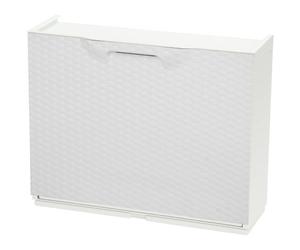 4 moduli scarpiera componibile rattan bianco cm 51x17x40 h anta ribalta