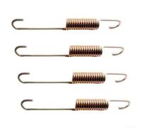 4 Molla Laterale 120mm Acciaio 4 Molla Laterale 120mm Acciaio | Doppio gancio per robusto, alta tensione costante, installazione per facile, per cavalletti laterali, silver