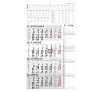4-Monatskalender Kombi 2026 - Büro-Kalender 33x45 cm (geöffnet) - mit Datumsschieber - Zettler - 961-0011