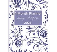 4 Month Planner May-August 2025: 8.5"x11" for Productivity, Gratitude Prompts, Goal-Setting & Time Blocking, Paperback