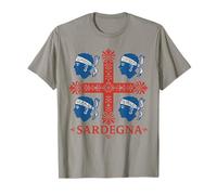 4 MORI blu BANDIERA ISOLA SARDEGNA SARDEGNA Maglietta