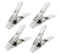4 morsetti a molla bianchi in metallo per la lavorazione del legno, morsetti resistenti per fissare teloni, prodotti in legno, configurazioni fotografiche