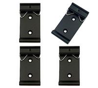 4 morsetti fissi per guida DIN da 35 mm, clip universale per montaggio su guida DIN, staffa di montaggio su guida DIN, in lega di alluminio, clip relè a stato solido per montaggio relè (larghezza
