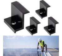 4 morsetti terminali in lega di alluminio per pannelli fotovoltaici da 30 mm, 35 mm, 40 mm, 45 mm di spessore, compatibili con più installazioni sul tetto (40 mm)