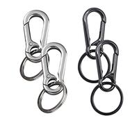 4 moschettoni portachiavi in metallo, moschettone rimovibile, moschettone antiruggine, moschettone in metallo da appendere nello zaino, viaggi, campeggio