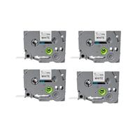 4 Nastri Compatibile con Brother P-touch, TZe-231 Nastro per Etichette 12mm Bianco, Cassetta Laminata Nero su Bianco per Etichettatrice H100LB H105 H107B D210 E110 D400 D600VP 1000 1010 1280