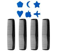 4 nere, 1 set di modelli da parrucchiere, pettine da uomo, pettine da donna, pettine da parrucchiere professionale, pettine in plastica, pettine a denti fini
