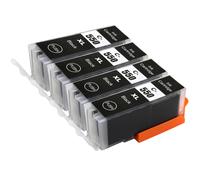 Go Inks C-550Bk - Cartucce di inchiostro della stampante per sostituire la Canon PGI-550Bk per l'uso con le stampanti Canon PIXMA (confezione da 4)