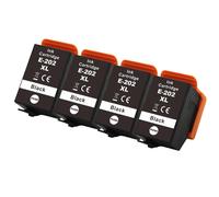 4 Nero XL Cartucce d'inchiostro per Epson Expression Photo XP-6000 & XP-6100