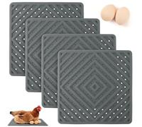 4 nidi lavabili per pollaio, per pollaio, riutilizzabili, per deporre uova, accessori per galline (grigio, dimensioni: 30,5 cm)