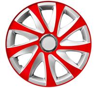 "4× NRM Radkappe DRIFT EXTRA, 14"""", rot/silber"