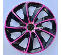 4x coprimozzi STIG EXTRA rosa nero 13" pollici per tutte le auto (eccetto...