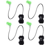 4 occhi luminosi a LED rossi per maschera di Halloween, si illuminano con timer, luci LED incandescenti, per Halloween, decorazioni natalizie, maschere di scena, cosplay, feste, occhi luminosi (verde)