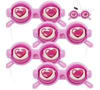 4 occhiali Funny Eyes, generici Crazy Eyes Glasses con 4 corde elastiche, divertenti occhiali, accessorio per costume per Halloween, feste, temi, cosplay, fotografia, compleanno (rosa)