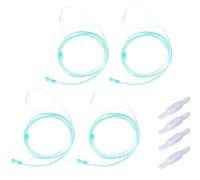 4 occhiali per ossigeno da naso, tubi di ossigeno in silicone, dispositivo di ossigeno trasparente, per la casa con tubo da 200 cm, per dispositivi di terapia respiratoria e inalazione
