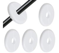 4 occhielli da parete per cavi, flangia divisa da parete, autoadesivi, decorazione per fori per tubi dell'acqua, piastra per rosetta, passacavo attraverso le pareti, coperture per tubi in ABS bianco
