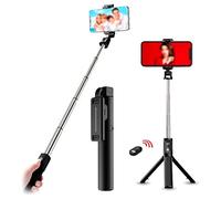 4-Ok Bastone Selfie Treppiede per Cellulare. Selfie Stick Pieghevole. Treppiede mobile girevole estensibile. Bastone Selfie Bluetooth con telecomando mobile. Compatibile con iPhone Apple Samsung
