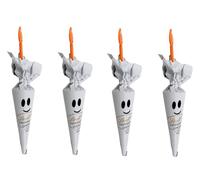 4 Ombrellini di Finissimo Cioccolato al Latte a Forma di Fantasmino Halloween