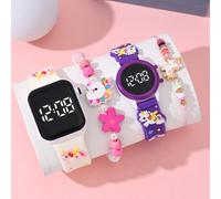 4 orologi alla moda e versatili per bambini, progettati per le ragazze, a prezzo accessibile, ideali per la stagione del ritorno a scuola. Questi orologi presentano motivi a unicorno cartoni animati, 