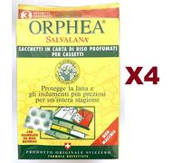4 ORPHEA SALVALANA 3 SACCHETTI PROFUMATI PER CASSETTI NATURALE PROFUMO DI FIORI
