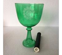 4° ottave 14,6 cm colore verde calice cantante 1 pezzo in perfetto 432HZ standard perfetto chakra del cuore per guarigione sonora/yoga/meditazione