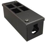 4 Outlet Acciaio Gop Pavimento Scatola - 175X60X63MM Nero Per Tuk