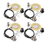 4 PACCHETTI 50MM Pickup chitarra Trasduttore Piezo Amplificatore Precablato Con 6.35MM Uscita