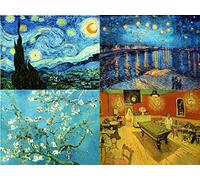 4 pacchetti Diamond Painting Kit per adulti, famosi dipinti di Van Gogh Full Drill Paint by Number 5D Diamond Painting DIY per la decorazione della parete domestica regalo, 30x40cm