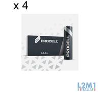 4 PACCHI 40 BATTERIE DURACELL PROCELL MINI STILO AAA LR03 1.5V PILE ALCALINE