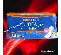 4 Pacchi (56 Assorbenti) Lines Idea Notte Anatomico Disteso Ipoallergenico