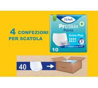 4 PACCHI DI TENA PANTS EXTRA PLUS M DA 10 PZ (CARTONE DA 40 PANTS)