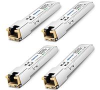 [4 Pack] 10Gb SFP+ RJ45 Ethernet Modulo Supporto 10G/5/2,5/1,25G - 10GBase-T SFP+ Transceiver Compatibile per Cisco SFP-10G-T-S, Ubiquiti UF-RJ45-10G, Netgear, Mikrotik S+RJ10, TP-Link e altro, 30m