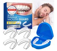 4 Pack 2 misure Denti Bocca Guardia, Paradenti per Digrignare i Denti, Bite Dentale per il digrignamento notturno dei denti, Per Migliora La Qualità Del Sonno