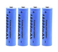 4-Pack 3.7V 18000mAh Batterie Ricaricabili Agli Ioni Di Litio Compatibili Con Torce Elettriche Lampade Frontali Ventilatori Rasoi Microfoni E Altri Dispositivi