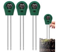 4 Pack 3 in 1 tester di umidità del suolo per piante, tester di suolo GOMETY con pH/temperatura/luce per piante da interno ed esterno, prato, giardino (nessuna pila richiesta)