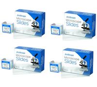 4-Pack 50 Pre-cleaned Vuoto Microscopio Diapositive + Quadrato Cover Slip
