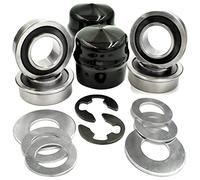 (4 Pack) 532124959 124959 HD Switch Front Wheel Bearing Bushing to Bearing Conversion Kit fits Husqvarna, AYP, Poulan, Jonsered, Craftsman Sears Lawn Mower Garden Tractors
