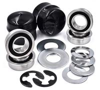 (4 Pack) 532124959 124959 HD Switch Front Wheel Bearing Bushing to Bearing Conversion Kit fits Husqvarna, AYP, Poulan, Jonsered, Craftsman Sears Lawn Mower Garden Tractors