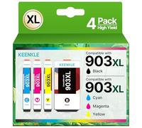 4-Pack 903 903XL Alta Resa Cartuccia d'inchiostro Compatibile per HP 903 XL per HP OfficeJet 6950 6960 6951 OfficeJet pro 6960 6974 OfficeJet Pro 6970 All-in-One Stampante (Nero Ciano Magenta Giallo)