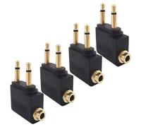 4 Pack Adattatore per Cuffie da Aereo, Adattatori per Cuffie da Aereo Della Compagnia Aerea, Jack da 3,5 M Placcato Oro