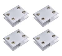 4 Pack Adjustable Double Side Aluminum Alloy Glass Shelf Support Bracket,for 8-10mm Thickness, 180 Degrees