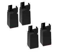 4 Pack Adjustable Furniture Risers,Sofa Table Chair Risers,Width Adjustable Furniture Booster Pad,Fits Round or Square Chair Legs (Raise 10cm,Black)