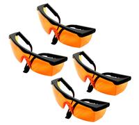 4-Pack Arancione Tonalità Leggero Sicurezza Occhiali/Occhiali Woodshop Macchina
