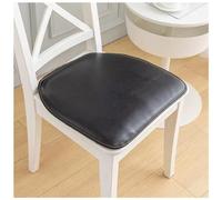 4 Pack Black Leather U-Shape Dining Chair Cushions Comfortable Anti-Slip Seat Pads for Kitchen Chairs Home Decor And Dining Comfort