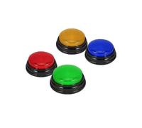 4 Pack Buzzers for Trivia Games, Answer Buzzers for Classroom, Game Buzzers with Lights and Sound G