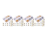 4 Pack Chiusure Trasparenti Per Orecchini Dorso Degli Trasparente
