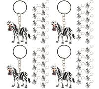 4 Pack Ciondoli Zebra Portachiavi Animaletti Keechchain Per Zaini